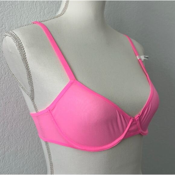Smoothez By Aerie Pink Balconette Bra Size 32B - Picture 2 of 6